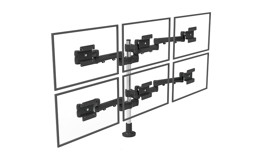 Supporto da tavolo per monitor LCD regolabile multi schermo